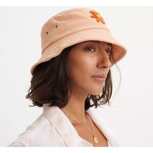 Levis Bucket Hat Orange Flower Cotton Summer Sz Med Women's NWT